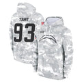 Tlead LA.Chargers #93 Teair Tart Player Arctic Camo Salute to Service Hoodies Limited Game Stitched Jerseys