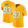 Tlead LA.Chargers #93 Teair Tart Player Gold Limited Vapor F.U.S.E. Home Game Stitched Jerseys