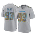 Tlead LA.Chargers #93 Teair Tart Player Gray Atmosphere Fashion Home Game Stitched Jerseys