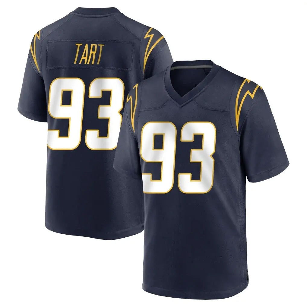 Tlead LA.Chargers #93 Teair Tart Player Navy Home Game Stitched Jerseys