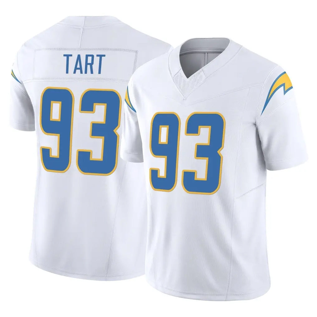 Tlead LA.Chargers #93 Teair Tart Player White Limited Vapor F.U.S.E. Home Game Stitched Jerseys