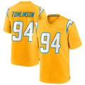 Tlead LA.Chargers #94 Dalvin Tomlinson Player Gold Home Game Stitched Jerseys