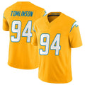 Tlead LA.Chargers #94 Dalvin Tomlinson Player Gold Limited Vapor F.U.S.E. Home Game Stitched Jerseys