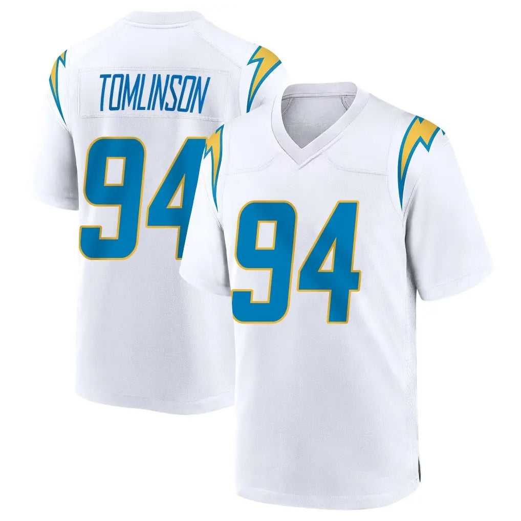 Tlead LA.Chargers #94 Dalvin Tomlinson Player White Home Game Stitched Jerseys