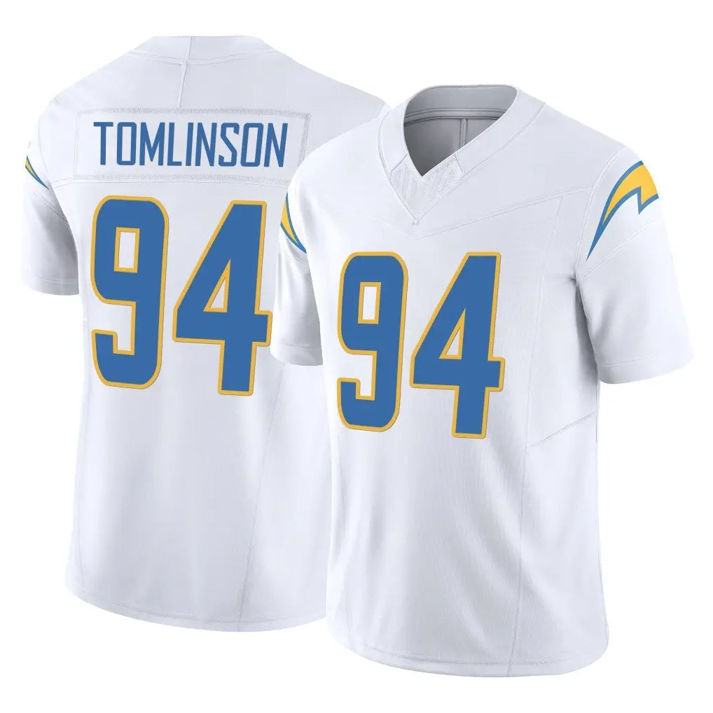 Tlead LA.Chargers #94 Dalvin Tomlinson Player White Limited Vapor F.U.S.E. Home Game Stitched Jerseys