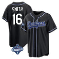 Tlead LA.Dodgers #16 Will Smith Player Black World Series Meet Carbon Limited Home Stitched Jerseys