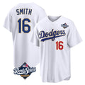 Tlead LA.Dodgers #16 Will Smith Player Gold White World Series 2026 Collection Stadium Limited Stitched Jerseys