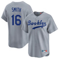 Tlead LA.Dodgers #16 Will Smith Player Gray Game Limited Home Stitched Jerseys