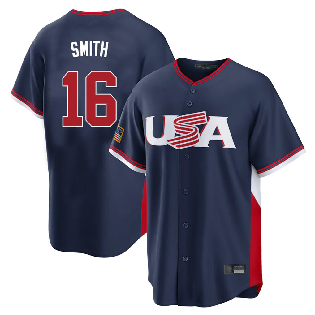 Tlead LA.Dodgers #16 Will Smith Player Navy USA 2026 World Classic Limited Home Stitched Jerseys