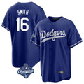 Tlead LA.Dodgers #16 Will Smith Player Royal World Series Meet Game Stitched Jerseys
