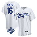 Tlead LA.Dodgers #16 Will Smith Player White World Series Meet Game Home Stitched Jerseys