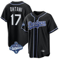Tlead LA.Dodgers #17 Shohei Ohtani Player Black World Series Meet Carbon Limited Home Stitched Jerseys