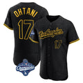 Tlead LA.Dodgers #17 Shohei Ohtani Player Black World Series Meet Snake Skin City Limited Elite Home Stitched Jerseys