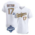 Tlead LA.Dodgers #17 Shohei Ohtani Player Gold World Series Meet Limited Elite Home Stitched Jerseys