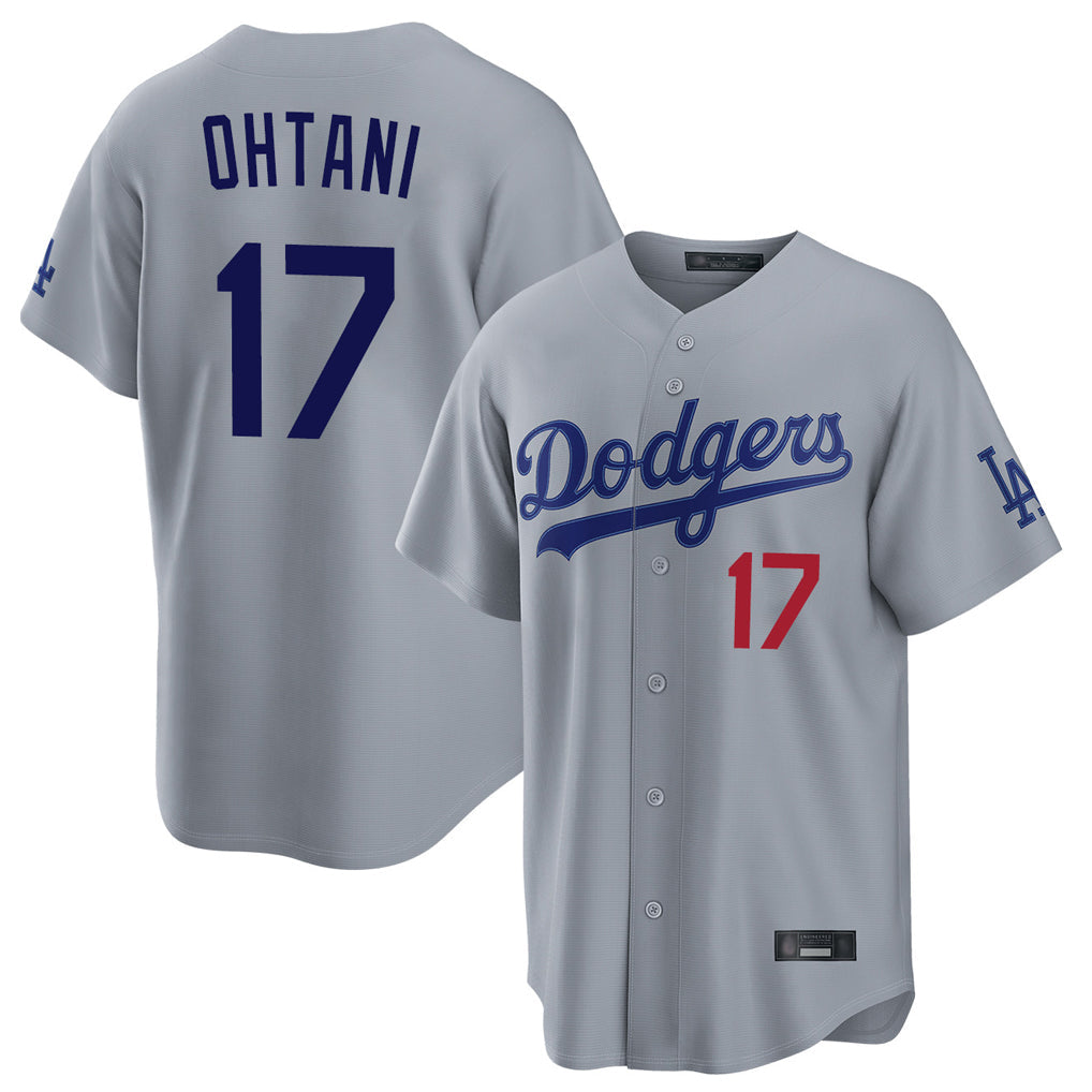 Tlead LA.Dodgers #17 Shohei Ohtani Player Gray Game Home Stitched Jerseys