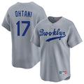 Tlead LA.Dodgers #17 Shohei Ohtani Player Gray Game Limited Home Stitched Jerseys