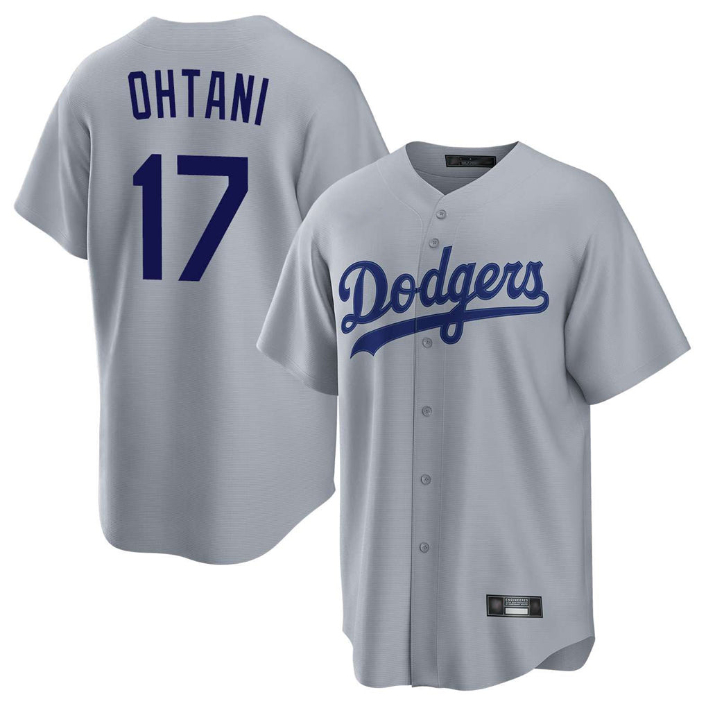 Tlead LA.Dodgers #17 Shohei Ohtani Player Gray Game Stitched Jerseys