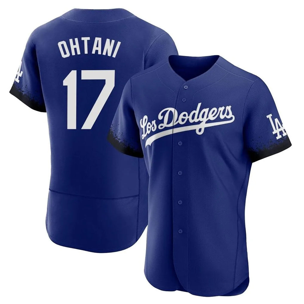 Tlead LA.Dodgers #17 Shohei Ohtani Player Royal City Connect Elite Home Stitched Jerseys