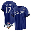 Tlead LA.Dodgers #17 Shohei Ohtani Player Royal World Series City Connect Home Game Stitched Jerseys