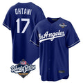 Tlead LA.Dodgers #17 Shohei Ohtani Player Royal World Series Game Stitched Jerseys