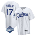 Tlead LA.Dodgers #17 Shohei Ohtani Player White World Series Meet Game Home Stitched Jerseys