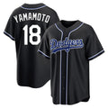 Tlead LA.Dodgers #18 Yoshinobu Yamamoto Player Black Gold Limited Home Stitched Jerseys