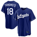 Tlead LA.Dodgers #18 Yoshinobu Yamamoto Player Royal Game Stitched Jerseys