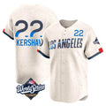 Tlead LA.Dodgers #22 Clayton Kershaw Player Cream World Series City Connect Limited Home Stitched Jerseys