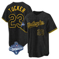 Tlead LA.Dodgers #23 Kyle Tucker Player Black Gold World Series Meet Limited Home Stitched Jerseys