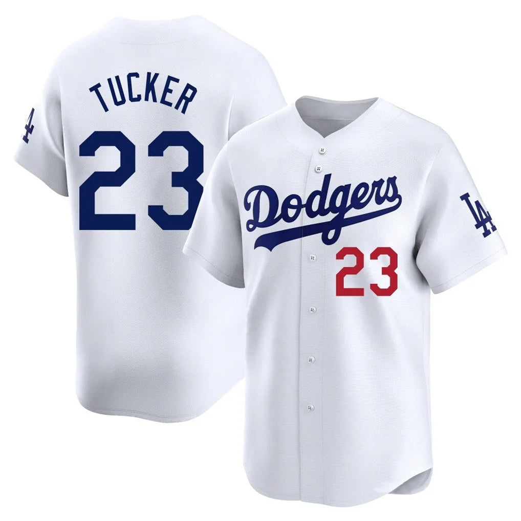 Tlead LA.Dodgers #23 Kyle Tucker Player White Limited Home Stitched Jerseys