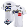 Tlead LA.Dodgers #25 Tommy Edman Player Gold White World Series 2026 Collection Stadium Limited Elite Stitched Jerseys