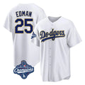 Tlead LA.Dodgers #25 Tommy Edman Player Gold White World Series Meet 2026 Collection Stadium Game Stitched Jerseys