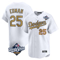 Tlead LA.Dodgers #25 Tommy Edman Player Gold World Series Collection Limited Home Stitched Jerseys