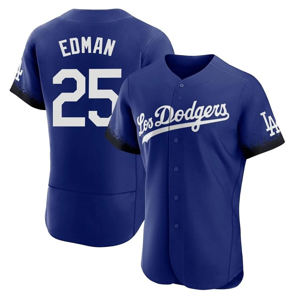 Tlead LA.Dodgers #25 Tommy Edman Player Royal City Connect Elite Home Stitched Jerseys