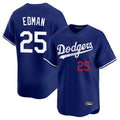 Tlead LA.Dodgers #25 Tommy Edman Player Royal Limited Home Stitched Jerseys