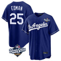 Tlead LA.Dodgers #25 Tommy Edman Player Royal World Series Game Stitched Jerseys