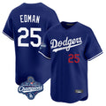 Tlead LA.Dodgers #25 Tommy Edman Player Royal World Series Meet Limited Home Stitched Jerseys