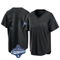 Tlead LA.Dodgers #34 Fernando Valenzuela Player Black World Series Meet Pitch Fashion T-shirt Stitched Jerseys