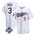 Tlead LA.Dodgers #3 Edwin D¡§aaz Player Gold White World Series Meet 2026 Collection Stadium Limited Stitched Jerseys