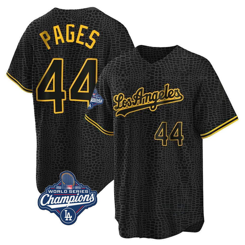 Tlead LA.Dodgers #44 Andy Pages Player Black Gold World Series Meet Limited Home Stitched Jerseys