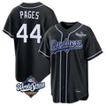 Tlead LA.Dodgers #44 Andy Pages Player Black World Series Carbon Limited Home Stitched Jerseys