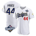 Tlead LA.Dodgers #44 Andy Pages Player Gold White World Series 2026 Collection Stadium Limited Elite Stitched Jerseys