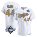 Tlead LA.Dodgers #44 Andy Pages Player Gold World Series Collection Limited Home Stitched Jerseys
