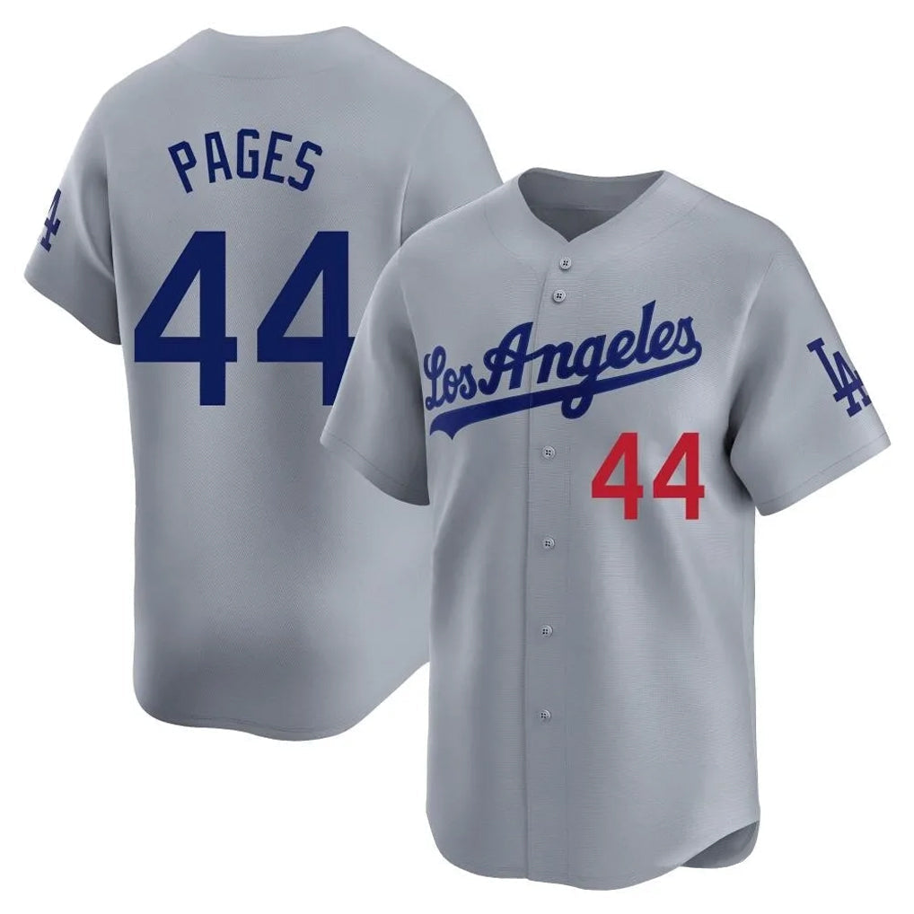 Tlead LA.Dodgers #44 Andy Pages Player Gray Limited Home Stitched Jerseys