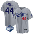 Tlead LA.Dodgers #44 Andy Pages Player Gray World Series Meet Game Home Stitched Jerseys