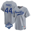 Tlead LA.Dodgers #44 Andy Pages Player Gray World Series Meet Game Limited Home Stitched Jerseys