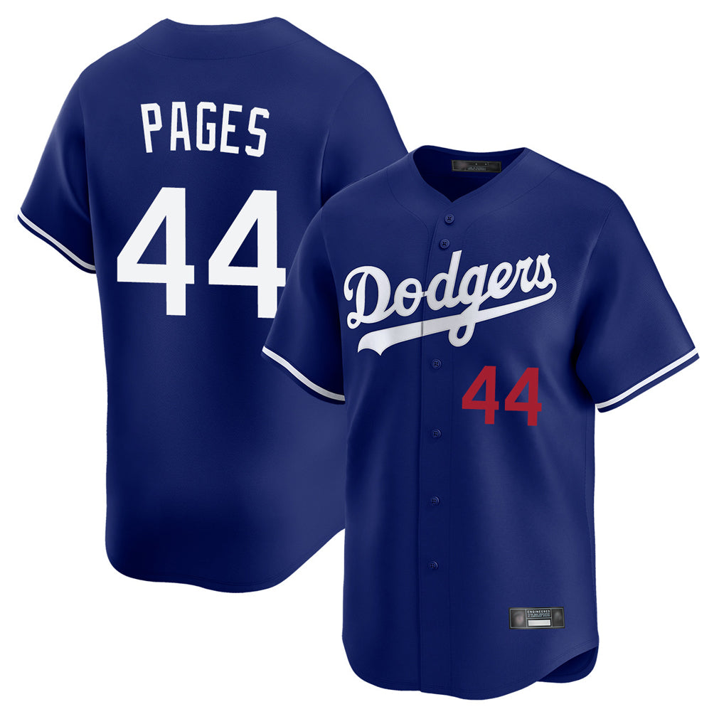 Tlead LA.Dodgers #44 Andy Pages Player Royal Limited Home Stitched Jerseys