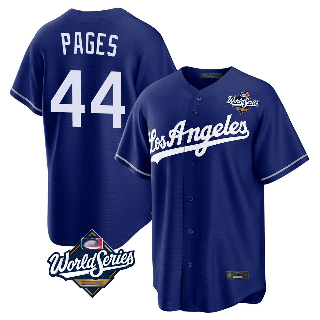 Tlead LA.Dodgers #44 Andy Pages Player Royal World Series Game Stitched Jerseys