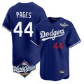 Tlead LA.Dodgers #44 Andy Pages Player Royal World Series Limited Home Stitched Jerseys