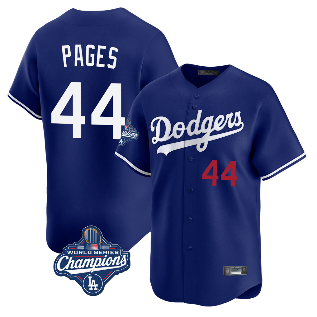 Tlead LA.Dodgers #44 Andy Pages Player Royal World Series Meet Limited Home Stitched Jerseys